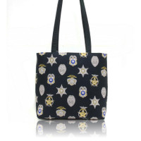 BB 3356 POLICE PATCH PATRIOTIC AMERICAN HEROES PATTERN BUCKET