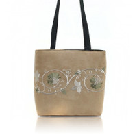 BB 4462 SUEDE FLOWERS 107 EMBROIDERED DESIGN BUCKET