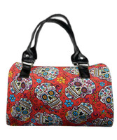 DRB 1048 FOLKLORIC SUGAR SKULLS RED