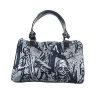 DRB1313 ZOMBIE CHARCOAL HORROR HOLLYWOOD MOVIES  PATTERN