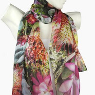 Australian Natives and Cousins Pure Silk Chiffon Scarf