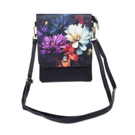 Floral Flap Bag - Black