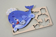 UGears 4Kids Colouring Model - Whale