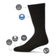 Sock features - Black shown