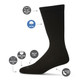 Sock Features - Black Shown