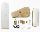 Kit contains everything you need to make Old-School style skateboards: 100% Canadian maple veneer sheets, mold for shaping, glue, and Thin Air Press