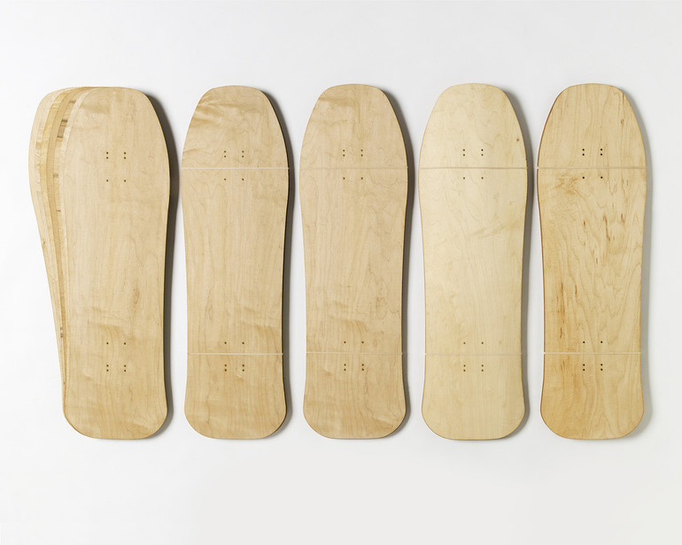 Five sets of Old School-shaped maple veneer 7-layer sets