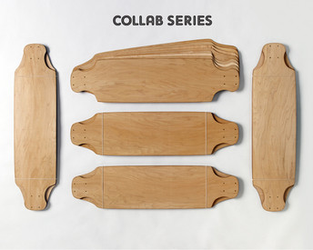 Five Bombora Drop Deck shaped maple veneer 8-layer sets