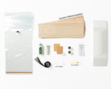 Kit contains everything you need to make 1 of 9 possible Multiboard skateboards: Canadian maple veneer sheets, mold for shaping, glue, and Thin Air Press