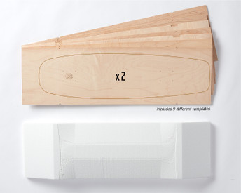 Each veneer set allows you to make 1 of 9 possible board shapes.