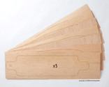Five sets of Multiboard Longboard maple veneer 7-layer sets, each set allows you to make 1 of 8 possible board shapes.