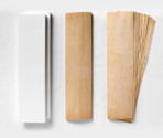 Two 9-layer sets of maple longboard 12 x 46” veneer, and two slabs of foam for shaping