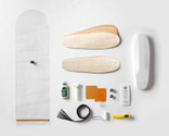 This kit contains everything you need to make Lil'Rockit boards: 100% Canadian maple veneer sheets, mold for shaping, glue, roller, Thin Air Press and finishing tools