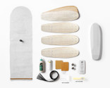 This kit contains everything you need to make Lil'Rockit boards: 100% Canadian maple veneer sheets, mold for shaping, glue, and Thin Air Press This kit contains everything you need to make Lil'Rockit boards: 100% Canadian maple veneer sheets, mold for shaping, glue, and Thin Air Press