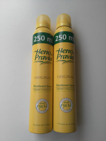 Heno de Pravia deodorant spray 250ml x 2 Spanish