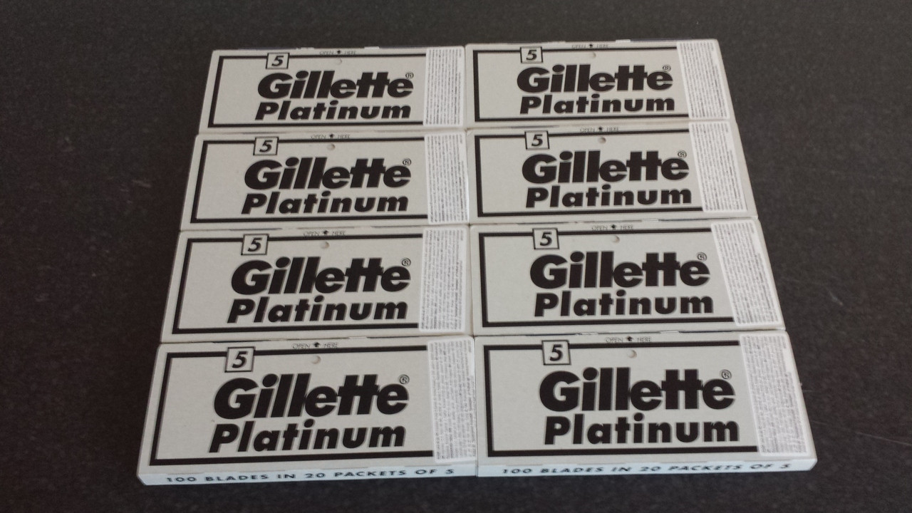Offer 800 Double edge DE razor blades Gillette Platinum XL pack
