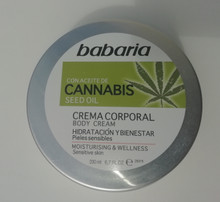 Babaria Body Cream with Cannabis Seed Oil 200ml  100% Vegan