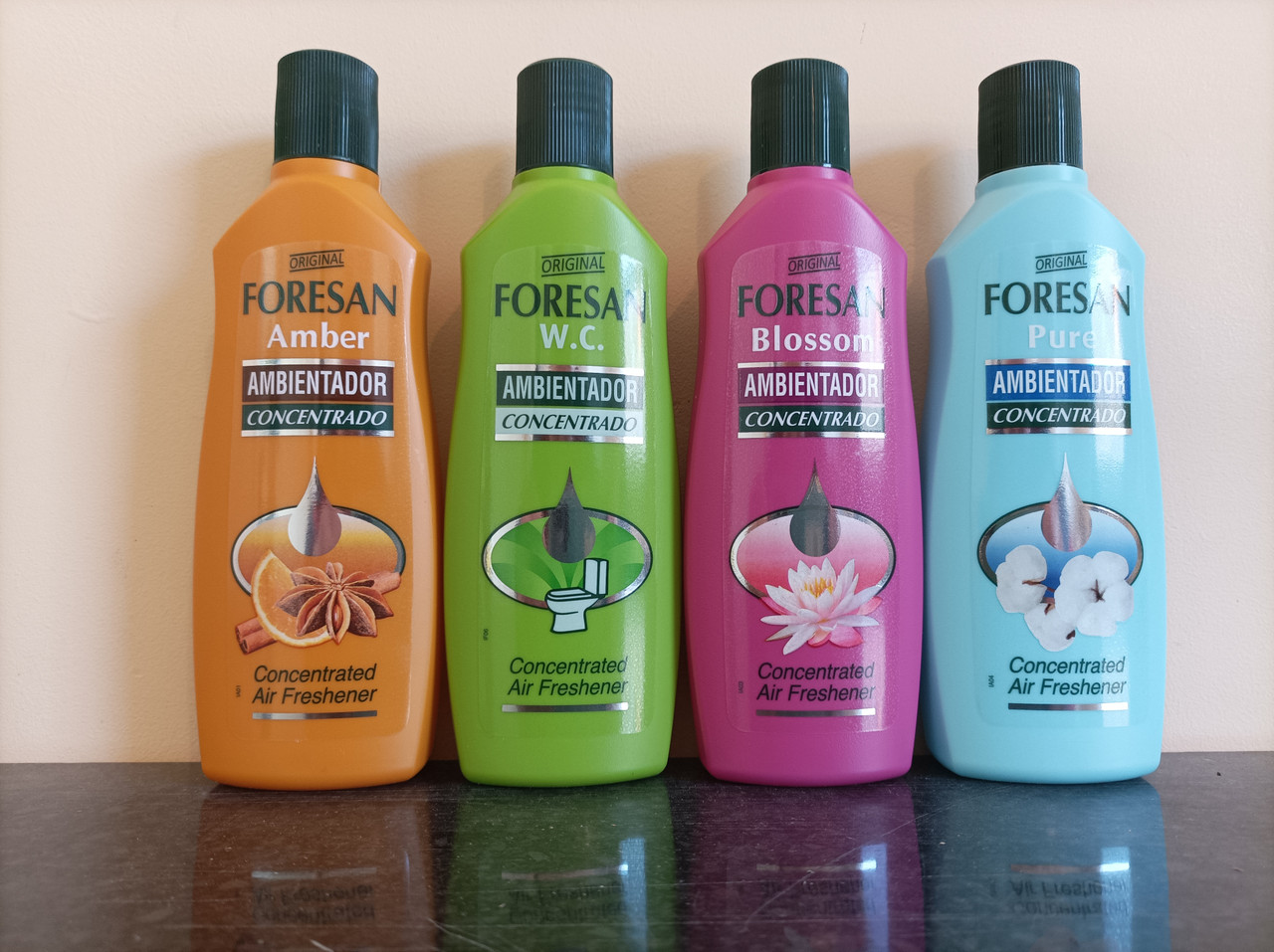 Foresan VERY long lasting Air Freshener Drops for WC 125ml x 4