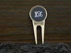 Nickel Divot Tool with Personalized Ball Marker - First Name or Three Initals