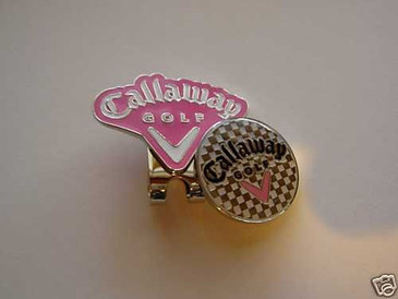 Callaway Pink Fan Ball Marker and Hat Clip - Sale $7.95