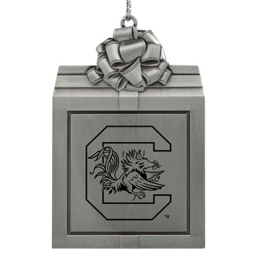 University of South Carolina Holiday Ornaments- Pewter Present Free Engraving