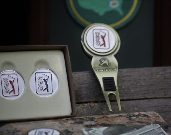 TPC Red Ball Marker & Ahead Turf Dog Divot Tool