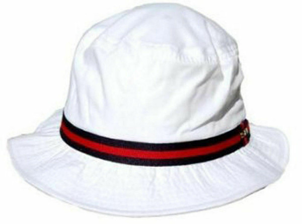 Dorfman Pacific White Bucket Hat- Medium