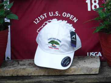 US Open 2021 Ahead Torrey Pines Golf Hat  From Classic Golf of the Carolinas  White   Imperial Small Fit  Adjustable