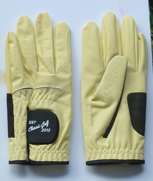 Classic Golf Synthetic Leather Gloves Ladies Yellow Free Masters BM Golf
