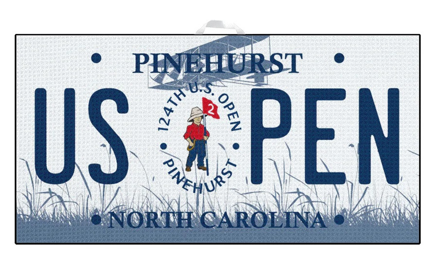 US Open 2024 Pinehurst Towel NC License Tag Style l Discounted