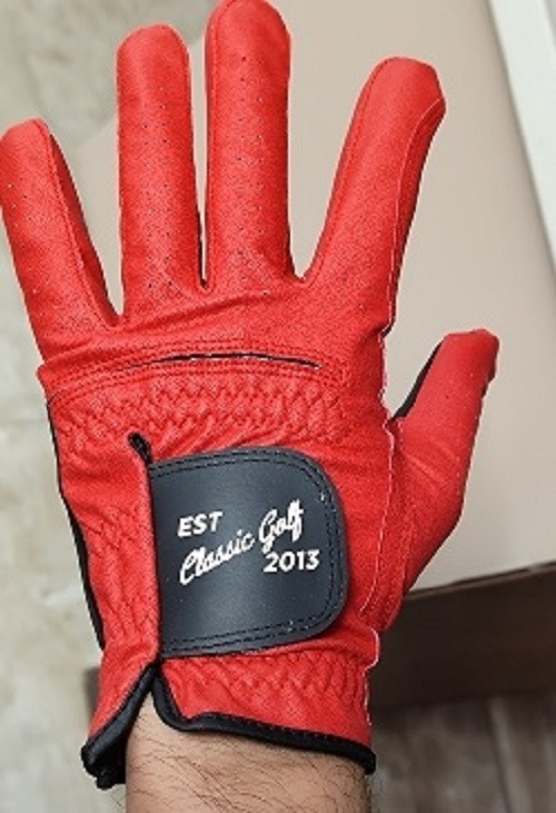 Classic Golf Red Mens Glove