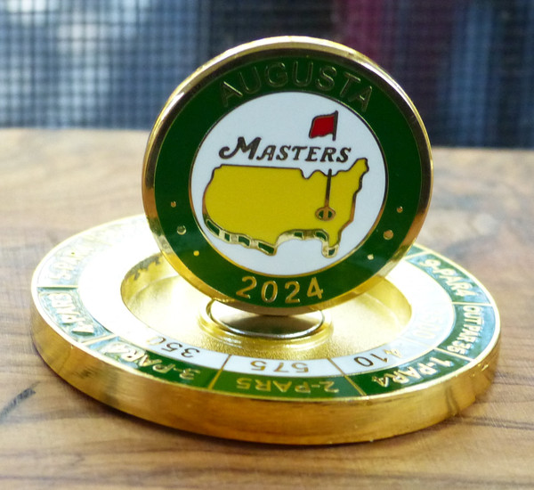 Masters Tournament 2024 Yardage Ball Marker and Holder