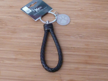 Clemson Black Leather Toss with Key Tag - Great Looking - Free Engraving