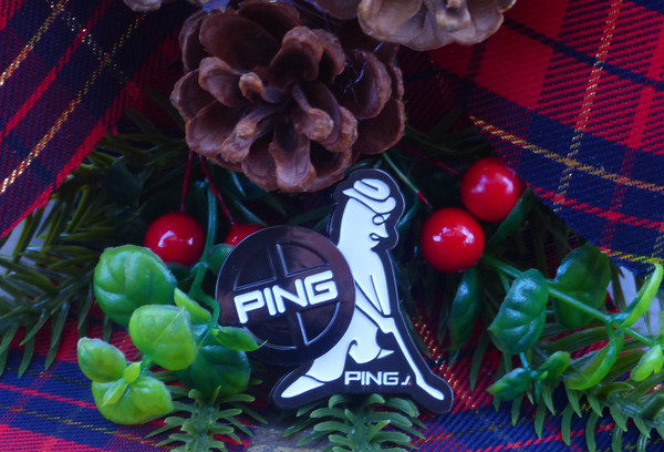 Ping Gun Metal and White Ping Hat Clip and Ball Marker