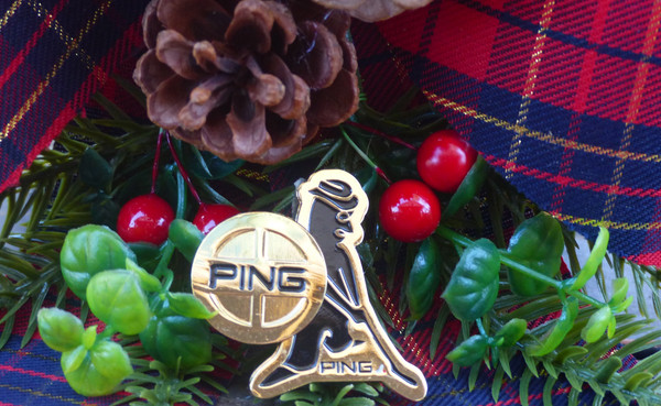 Ping Gold Plated Hat Clip and Ball Marker