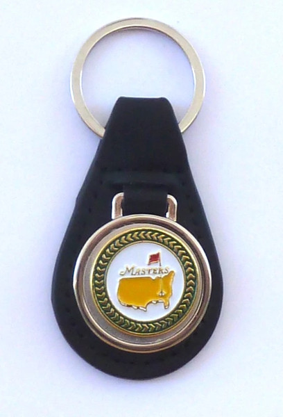 The Master's Greem Trim Ball Marker Genuine Leather Key Chain