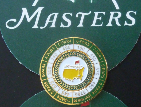 The Masters Yardage Holder Ball Marker Green Trim