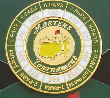 The Masters Tournament Magnetic Green Tourn BM Augustal National Yardage Holder