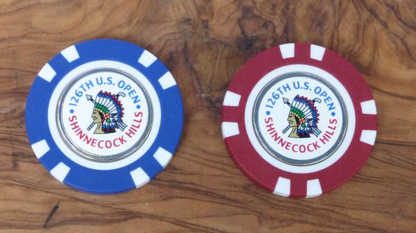 US Open 2026  Red Poker Chip Removable Ball Marker