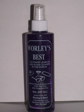  Worley's Best Jewelry Cleaner-8oz Spray Free Brush- More Than Just Jewelry