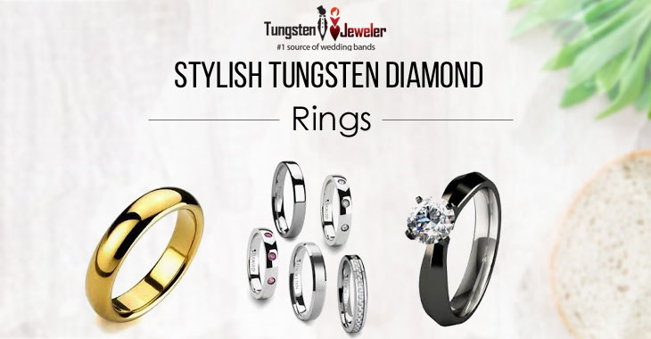 Tungsten Diamond Rings