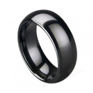 Black Ceramic High Polished Domed With "Brushed Center Ring"