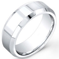 Cobalt Chrome Wedding Band Ring Shiny Polished center