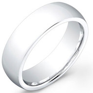 Cobalt Chrome Wedding Band Ring High Polished Domed finished