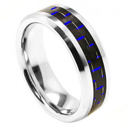 Polished Beveled Edge with Blue Carbon Fiber Inlay