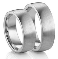 His & Hers Dome Tungsten Ring Set