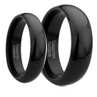 His & Hers Tungsten High Polished Ring Set