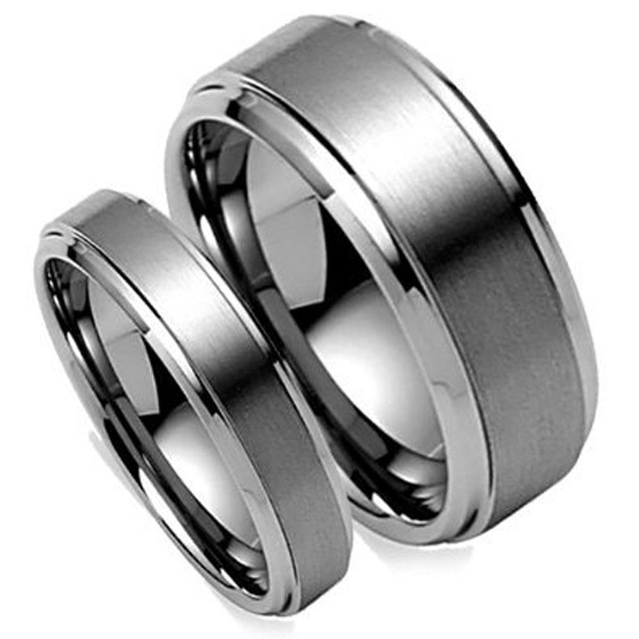 Black Tungsten Couple's Ring Set | Vansweden Jewelers