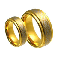 His & Hers Tungsten Carbide Scratch Resistant Rings Set