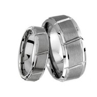His & Hers Carbide Tungsten Ring Set